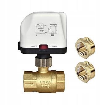 VEM-342A 3/4"-1/2", Elektrozawór 1/2'' zawór kulowy z siłownikiem 230V
