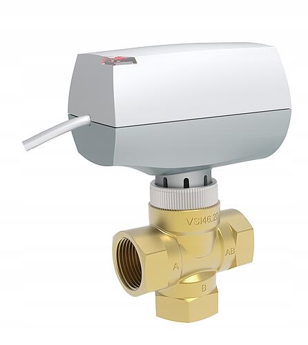 VDN253+ST-10 Zawór 3-drogowy 1"+siłownik ESCO ST-10 230V