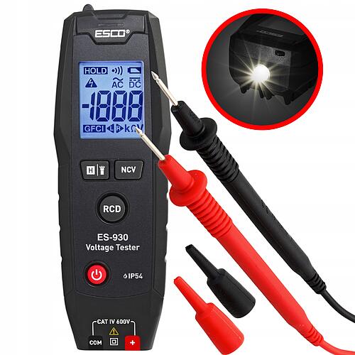 ES-930 Miernik, tester napięcia z wyświetlaczem LCD