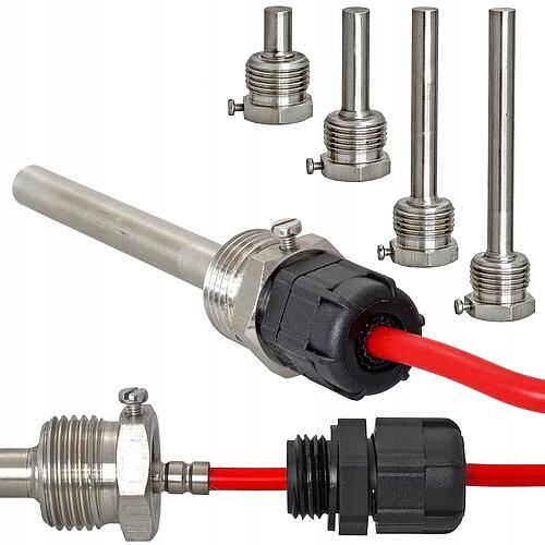 PG+króciec AISI-G1/2" Osłona czujnika nierdzewna gilza 1/2"