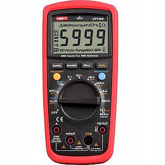 UT139C, Multimetr uniwersalny cyfrowy, funkcje NCV i True RMS, wyświetlacz LCD