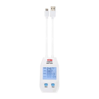 UT658Dual, miernik do pomiaru gniazd, ładowarek oraz elementów zasilanych z portu USB.